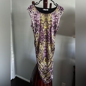 Jennifer Lopez Purple and Yellow Dress